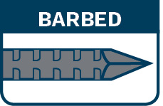 Barbed shanks