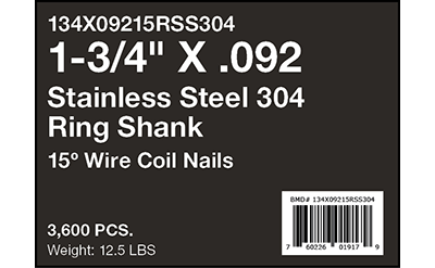 Master fasteners stainless steel label