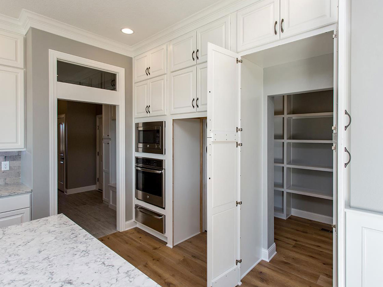 BMD Moehl Millwork SKS project kitchen cabinets and walk-in pantry