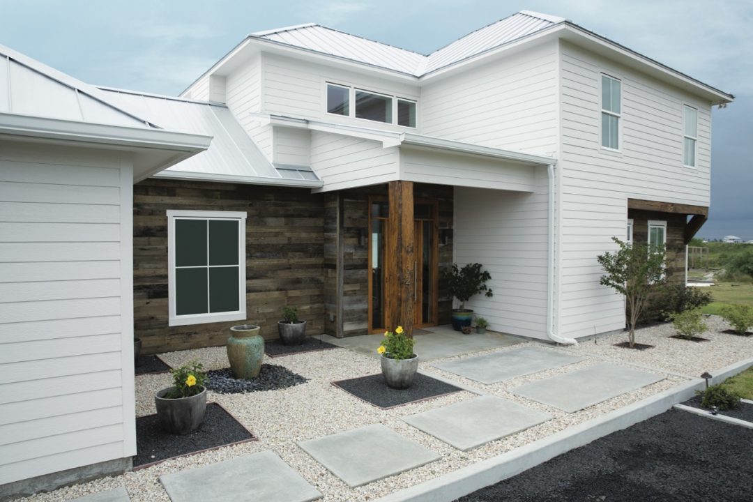 LP Smartside Siding on Modern white House